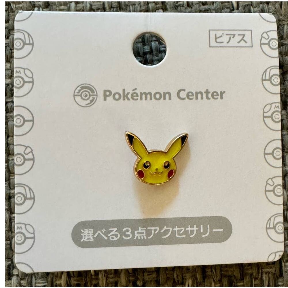 Single Pokemon Pikachu Face Earring from Japan's Nintendo Store Pokemon Center